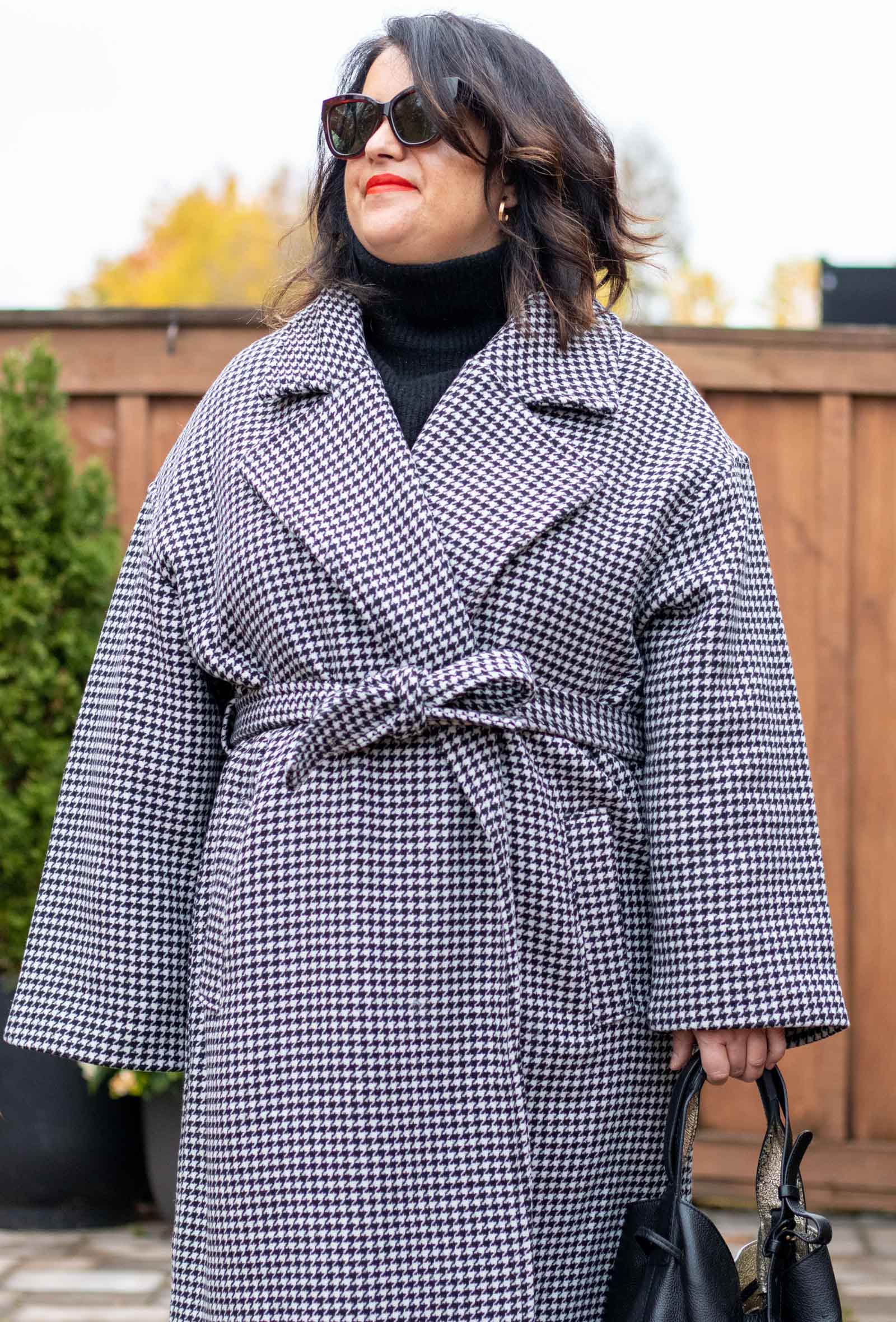 houndstooth coat outfit