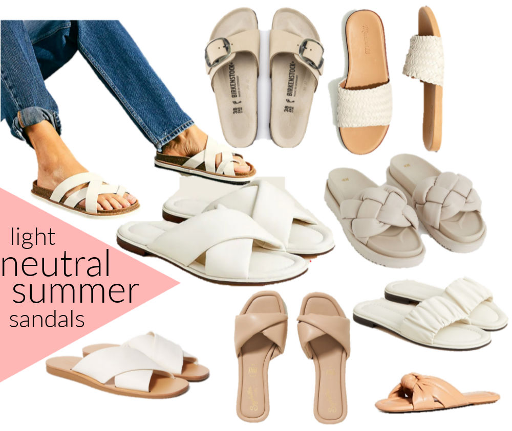 light neutral sandals