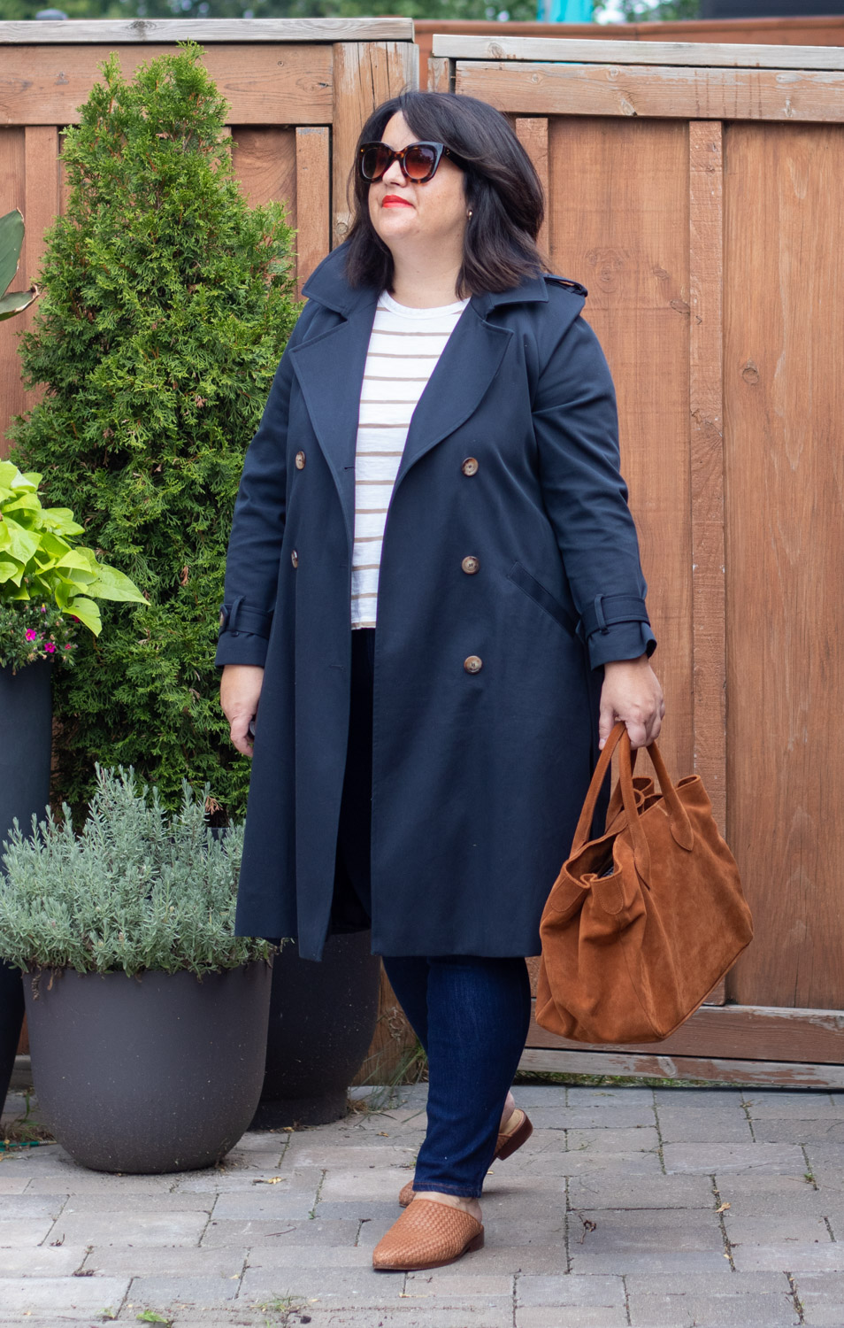 sezane scott trench coat fall outift