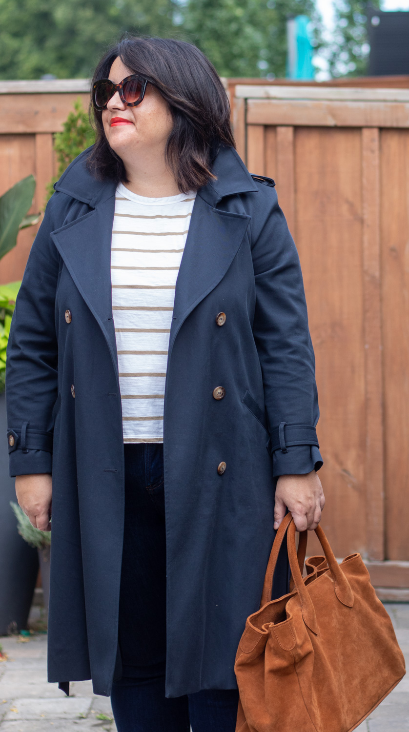 sezane trench coat outfit