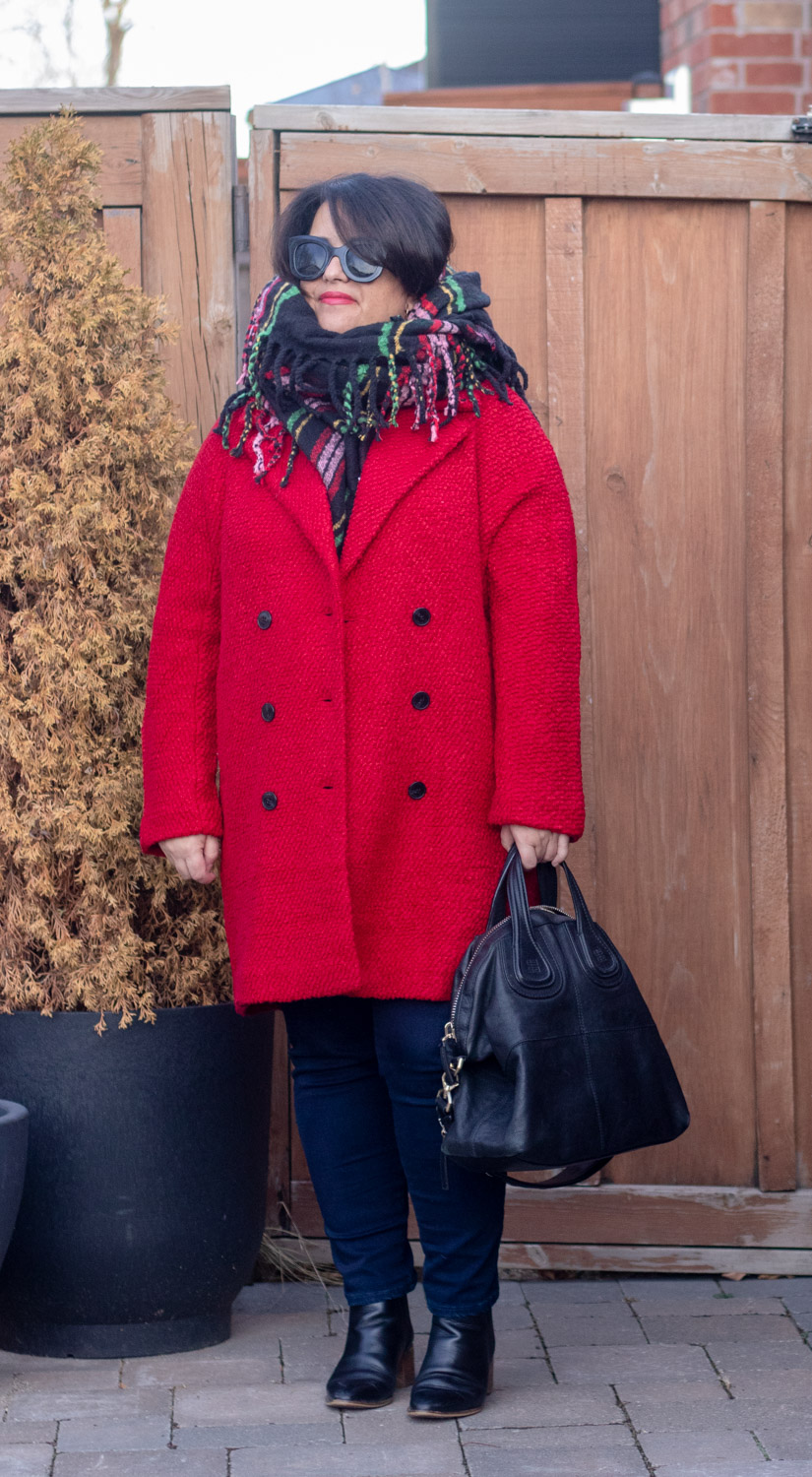 red coat outfit