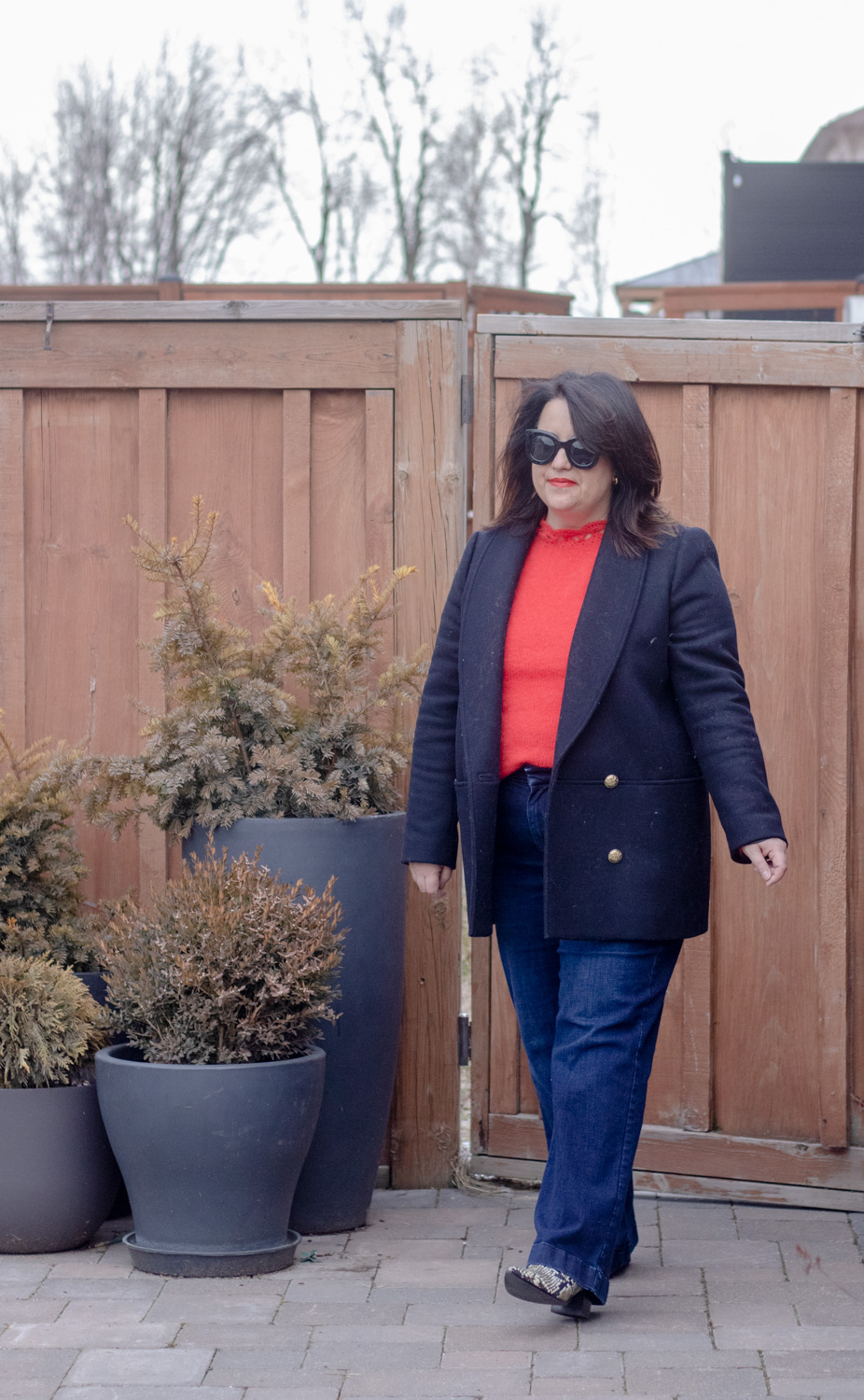 sezane outfit, kethy jumper, james coat