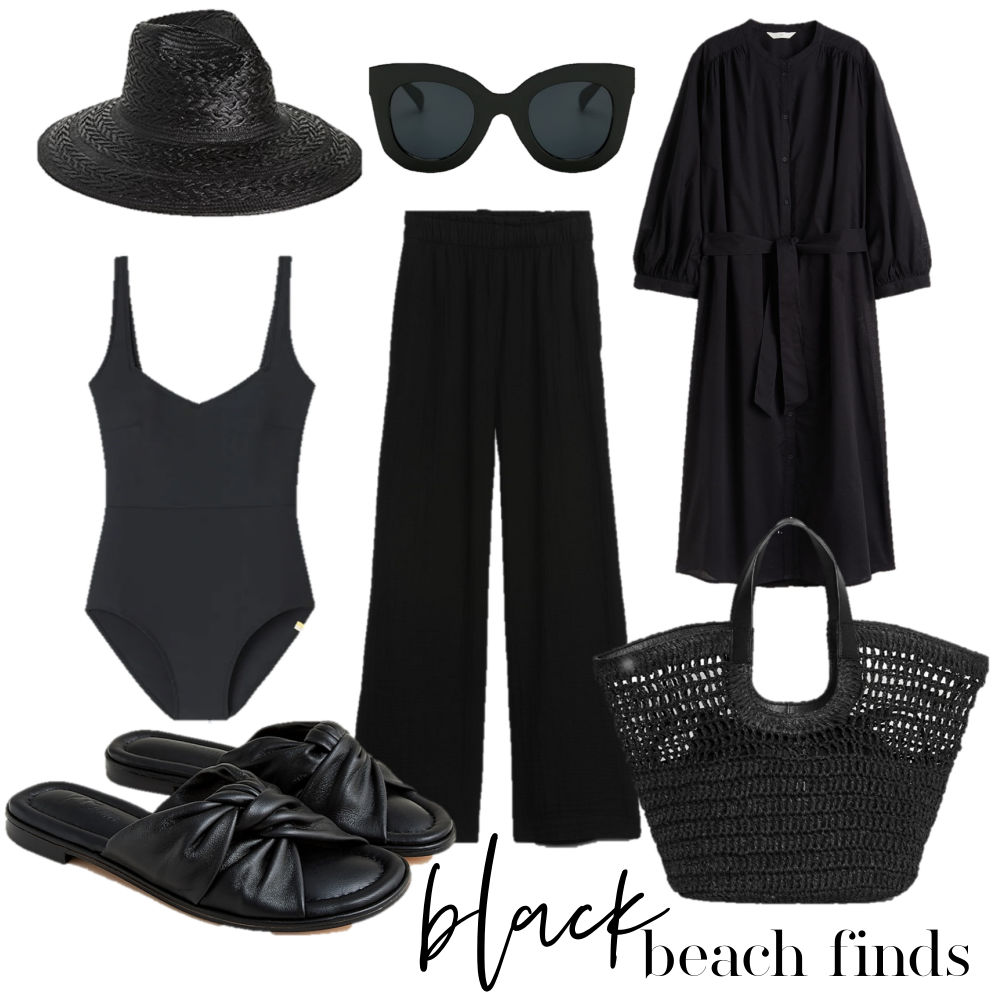 black beach finds, black beach clothing