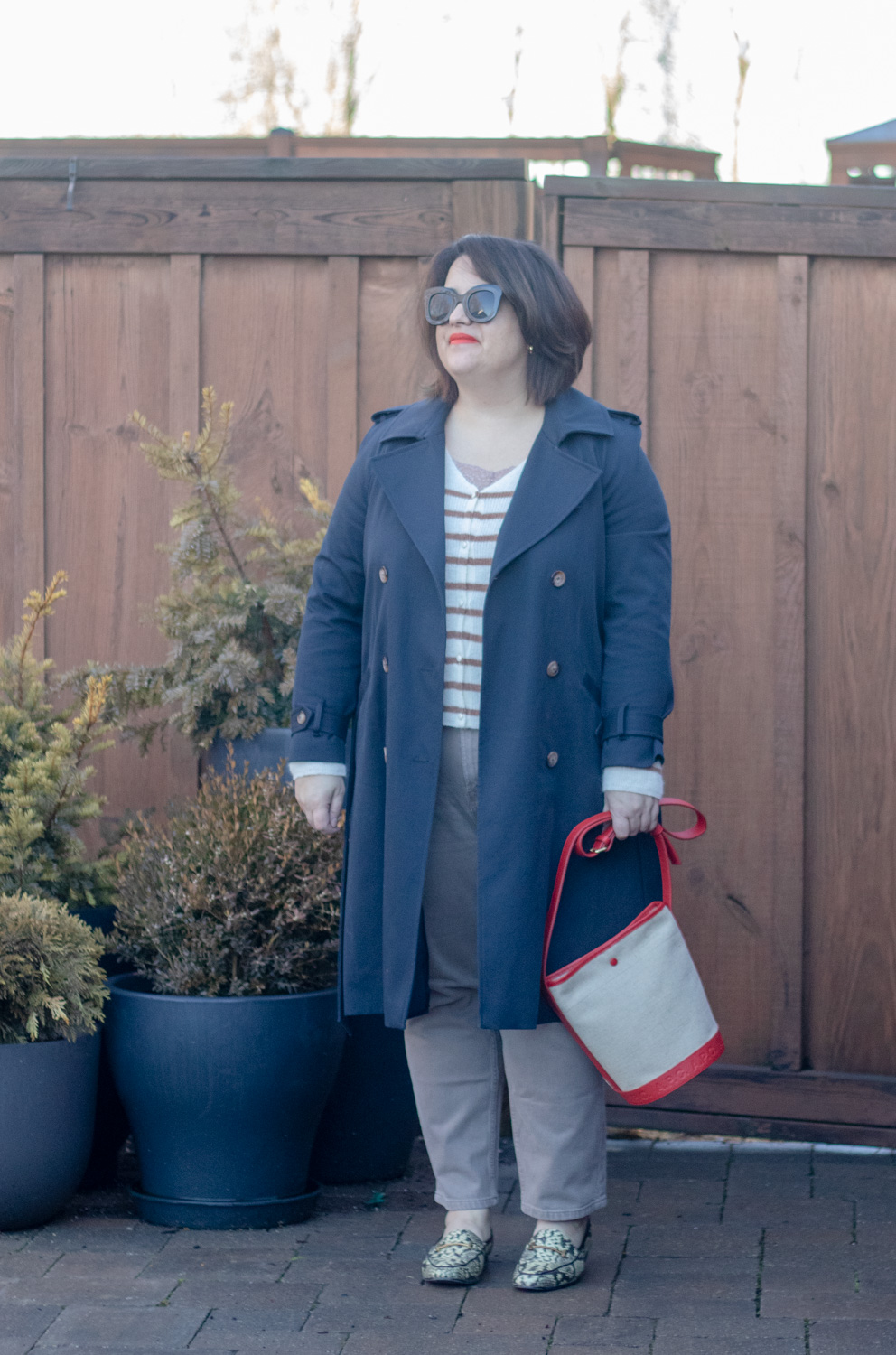 sezane scott trench outfit