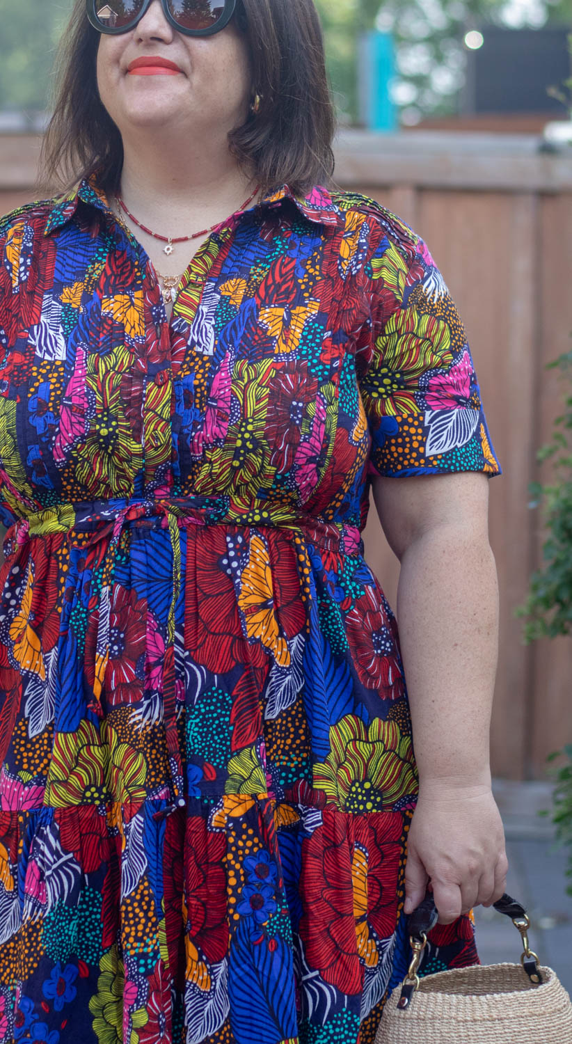 Kemi Telford dress review, retro print dress