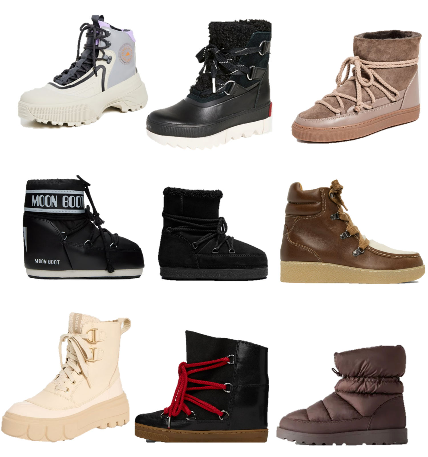 cool winter boots, snow boots aesthetic,