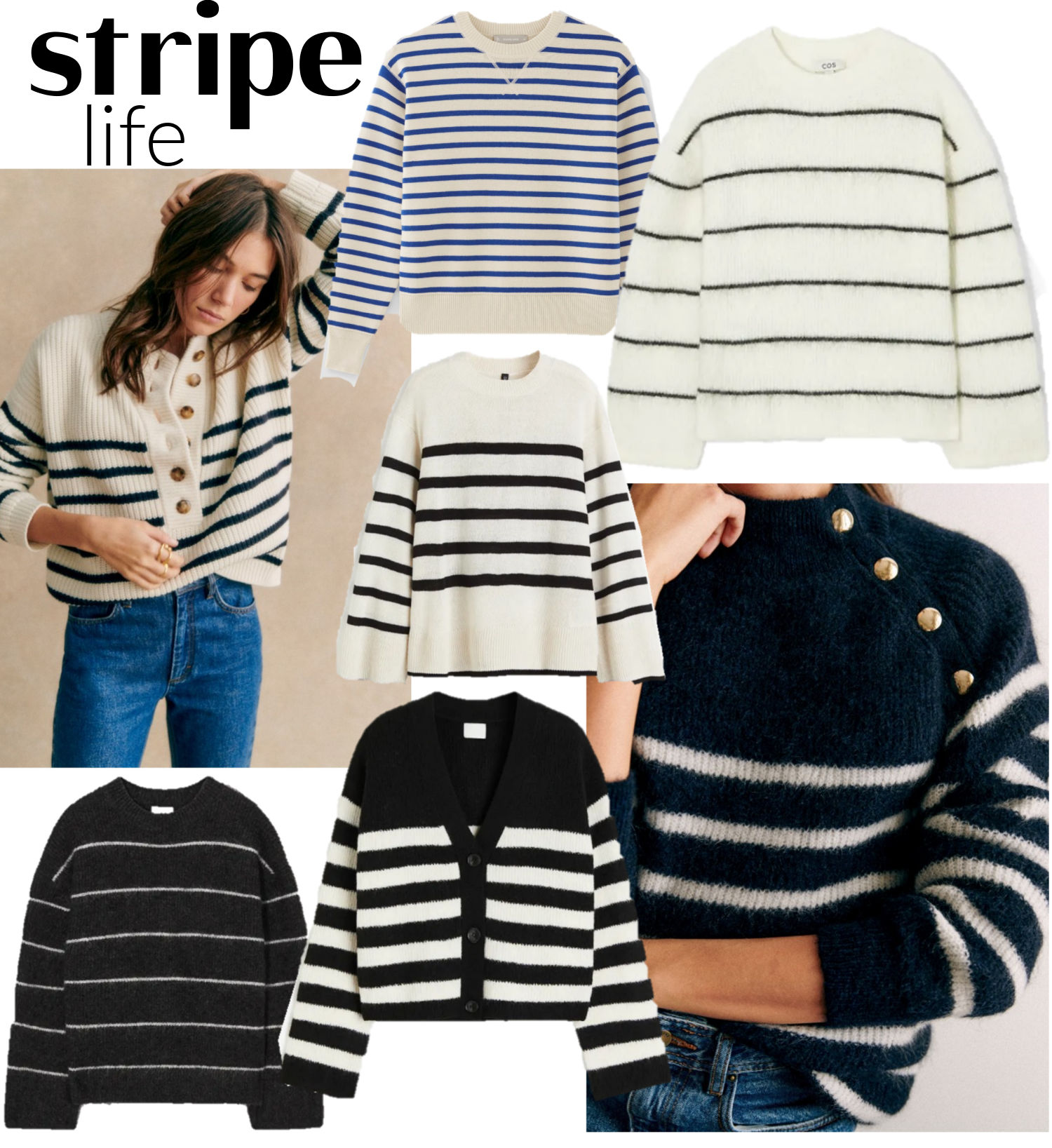 stripe sweater aesthetic 