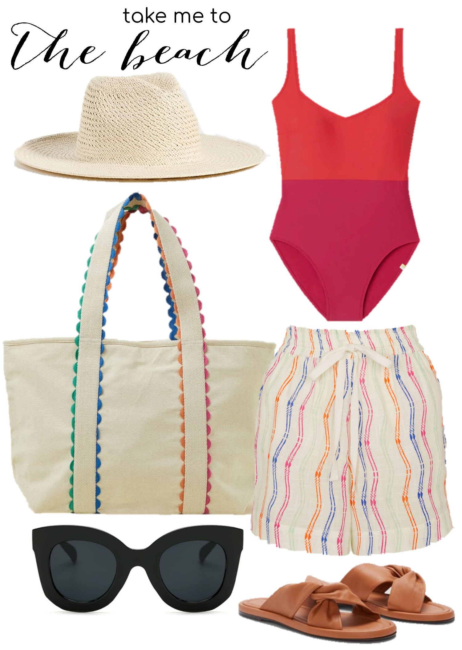 beach outfit, colourful beach outfit