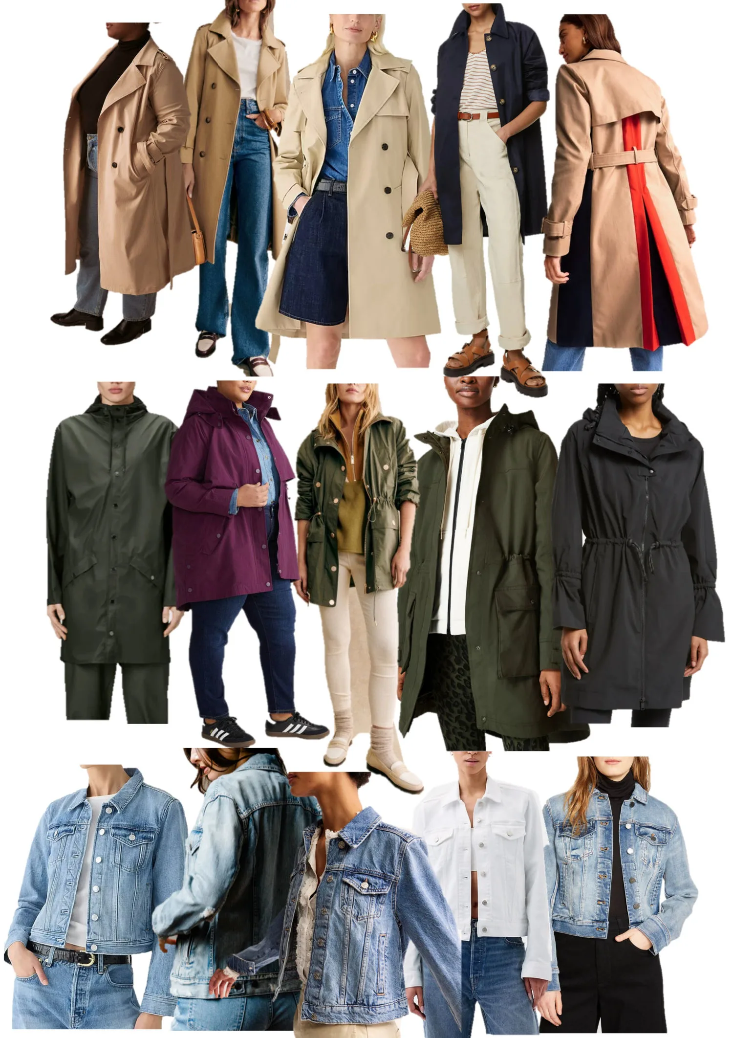 spring jackets for women, trench coats, rain coat, spring parka, jean jackets