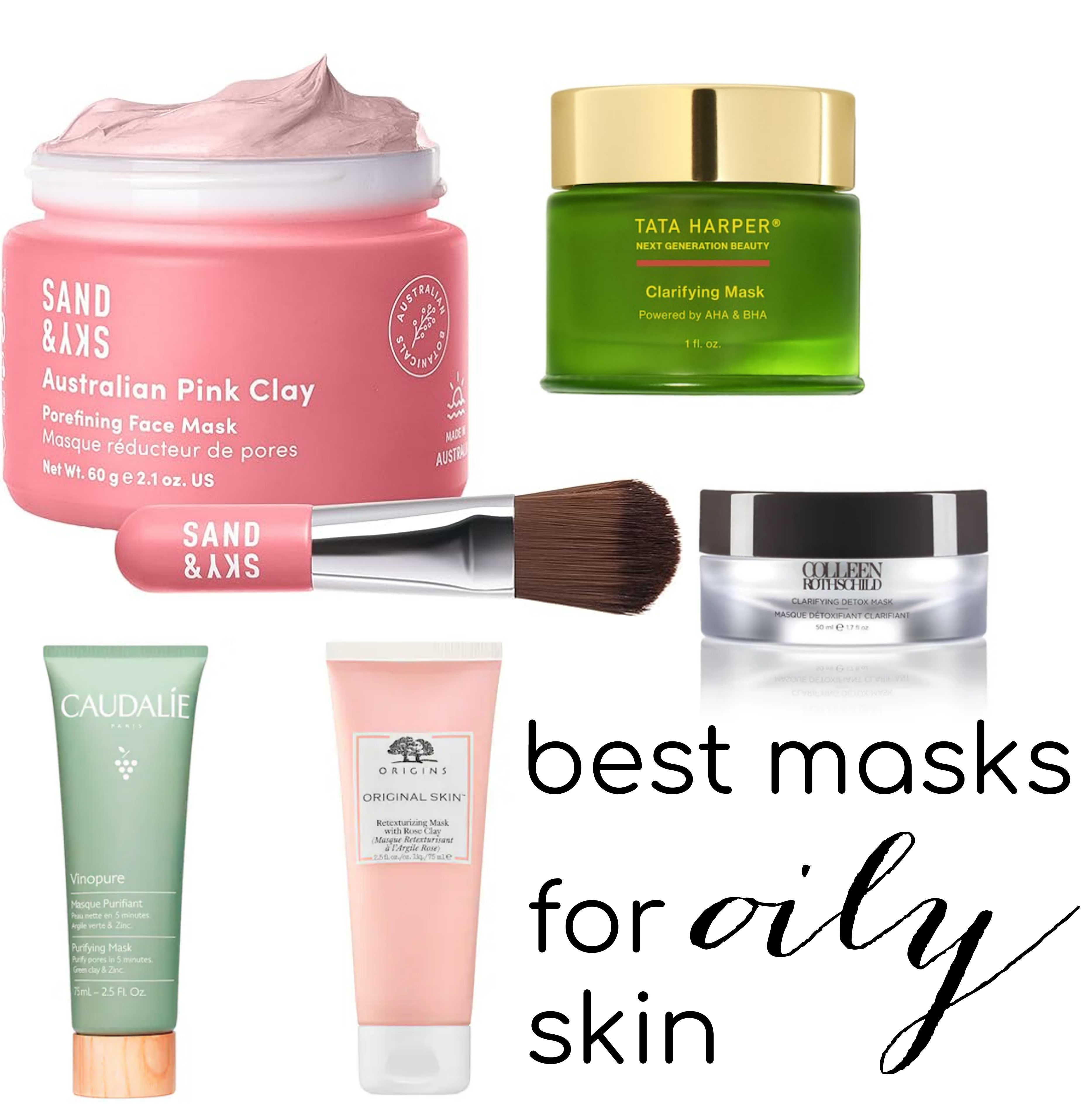 best masks for oily skin, sand and sky, tata harper, caudalie,
