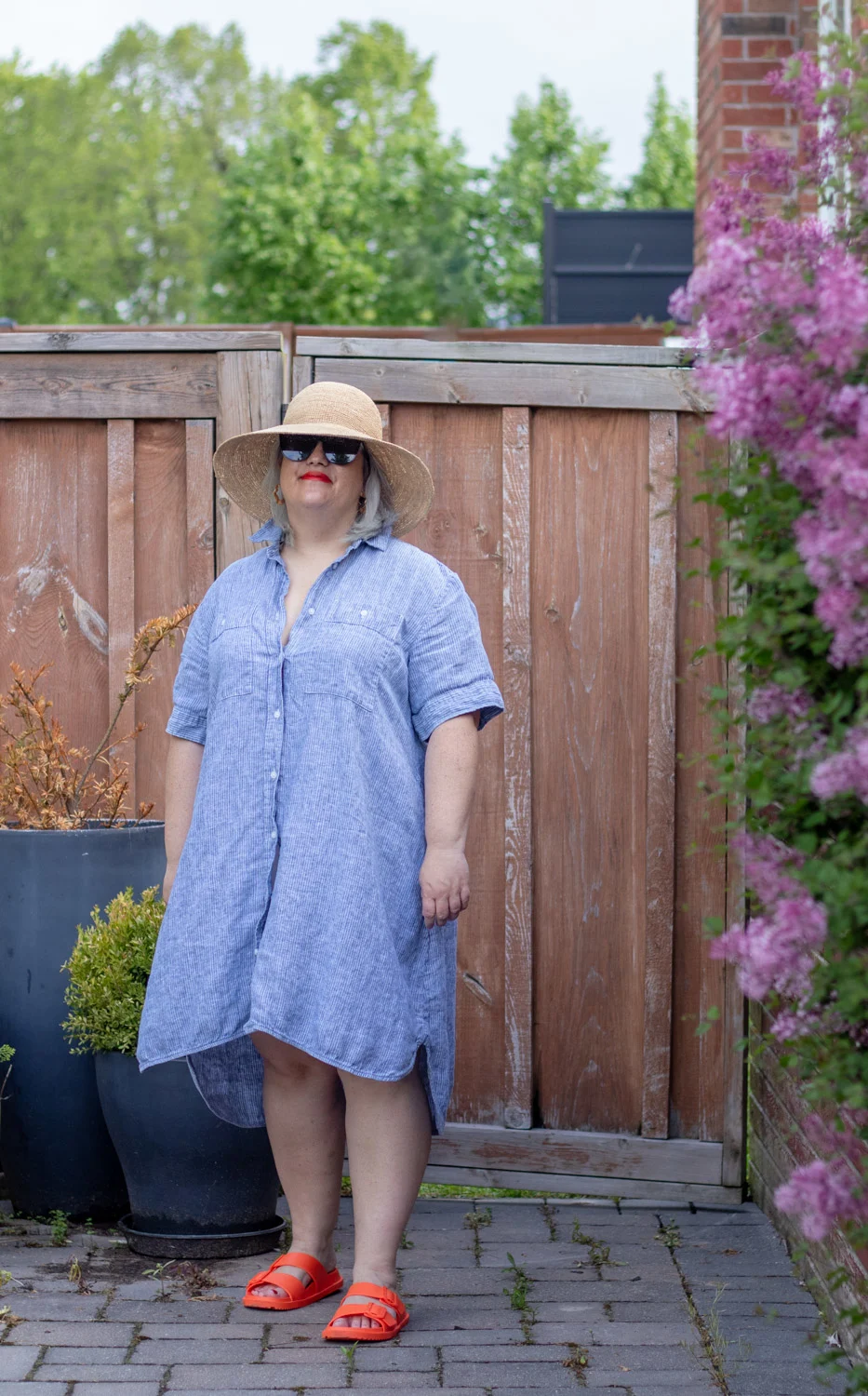 linen shirt dress beach outfit