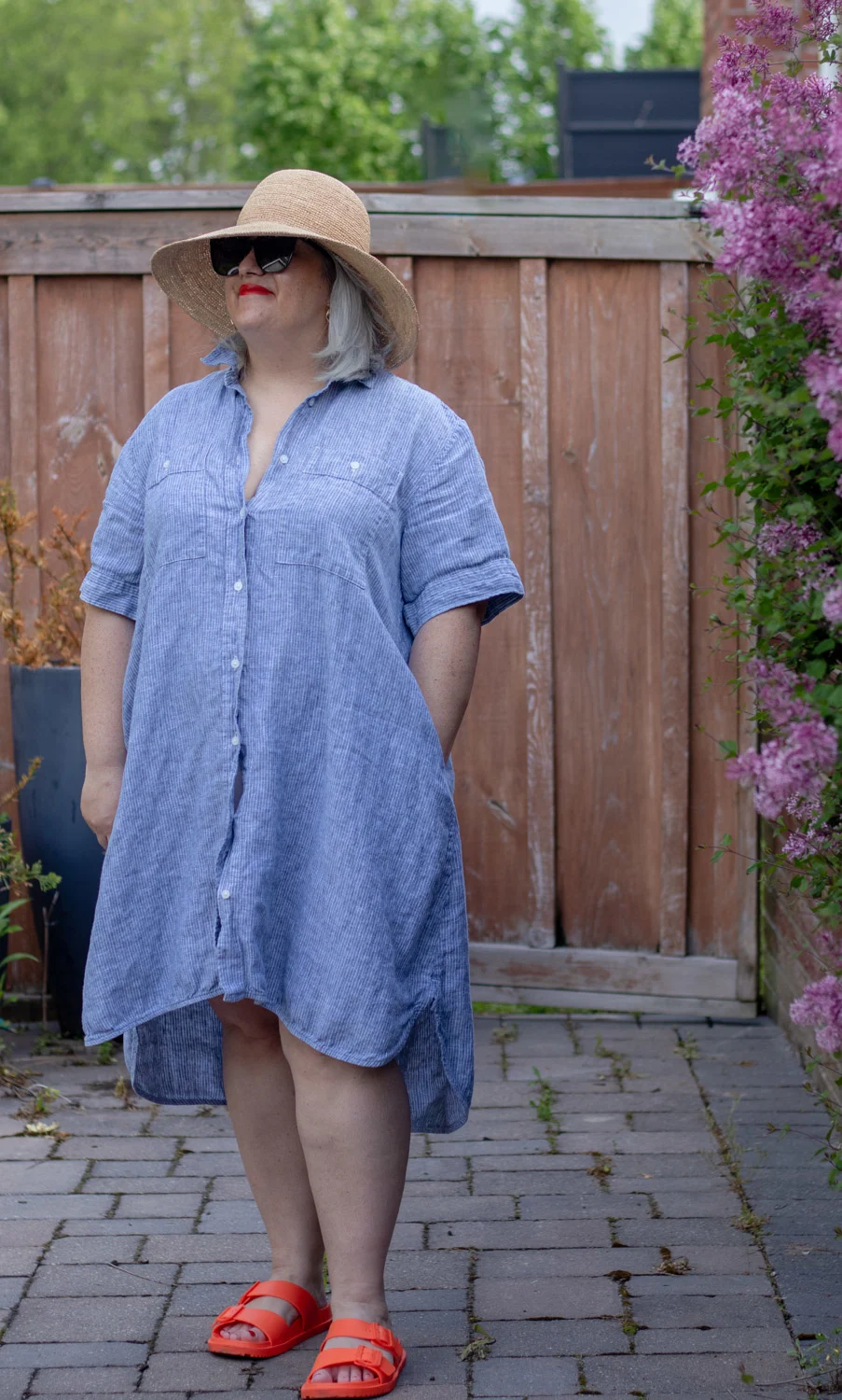 linen shirt dress beach outfit