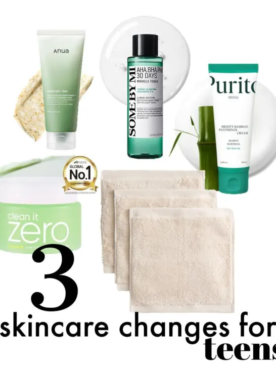 korean skincare for teens, skincare changes to improve teenage skin.
