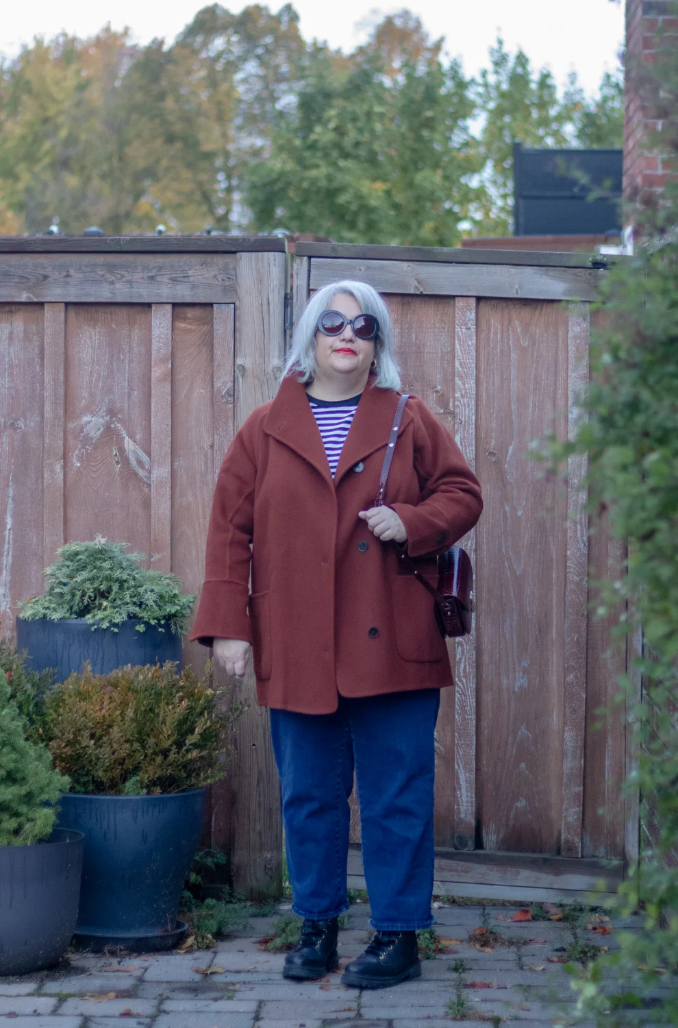 sezane rafael coat rust