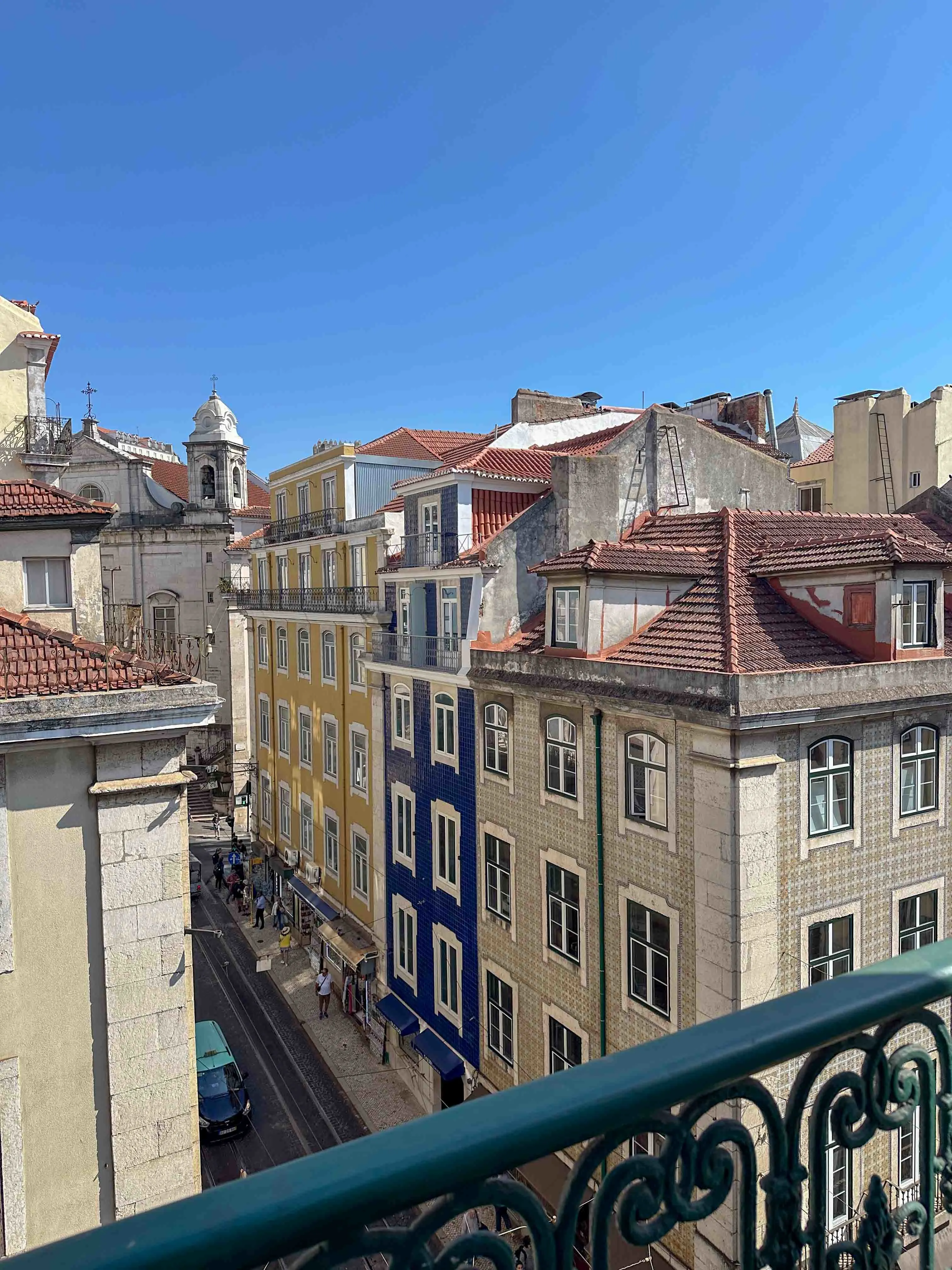 view from the balcony at baixa house