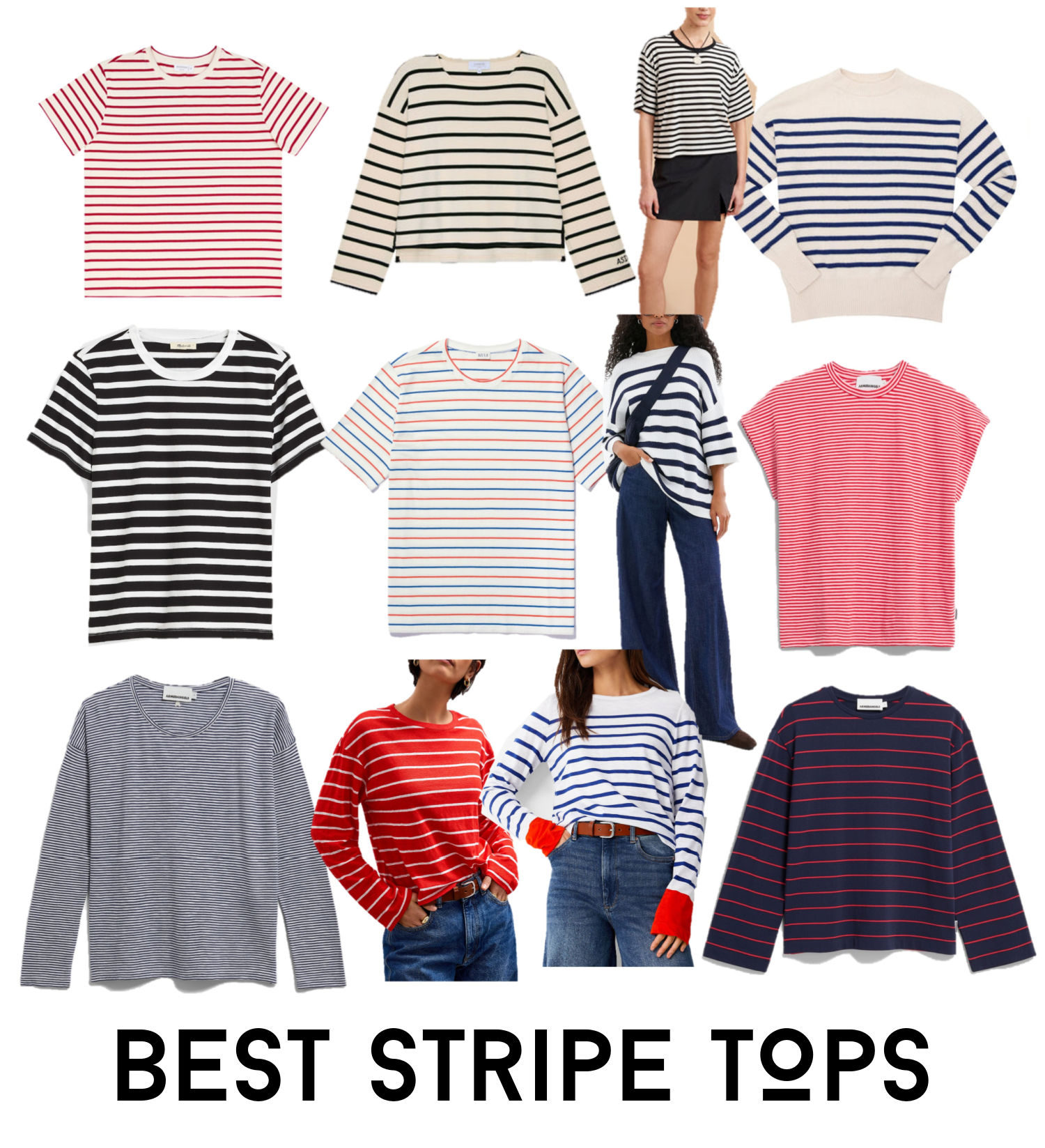 stripe top round up, stripe tshirts, long sleeve stripe tops
