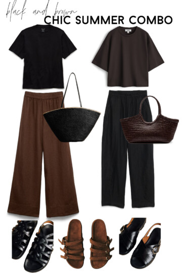 black and brown combinations for summer