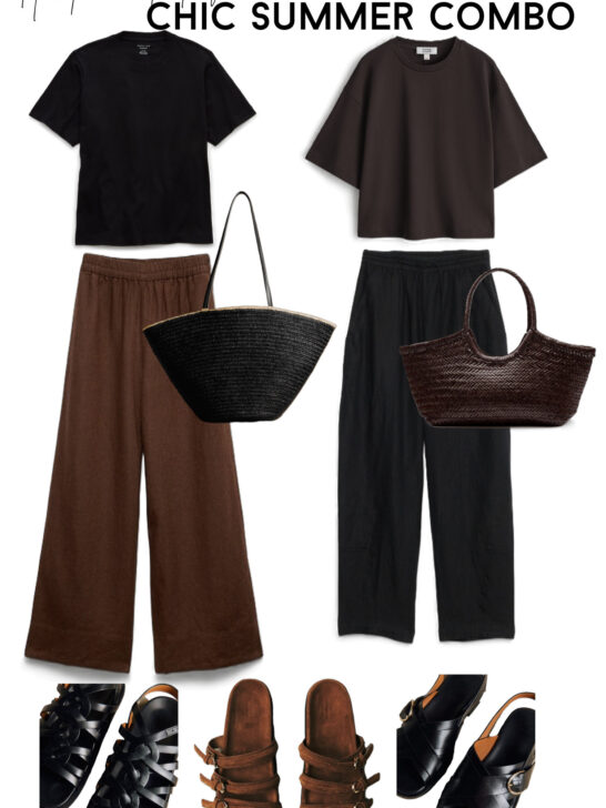 black and brown combinations for summer