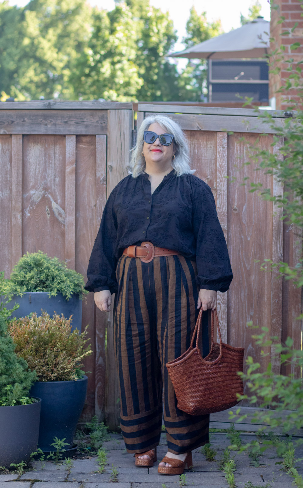 stripe pants beyond nine outfit