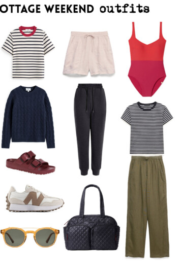 cottage weekend outfits, what to pack for a weekend at the cottage // packing for the cabin