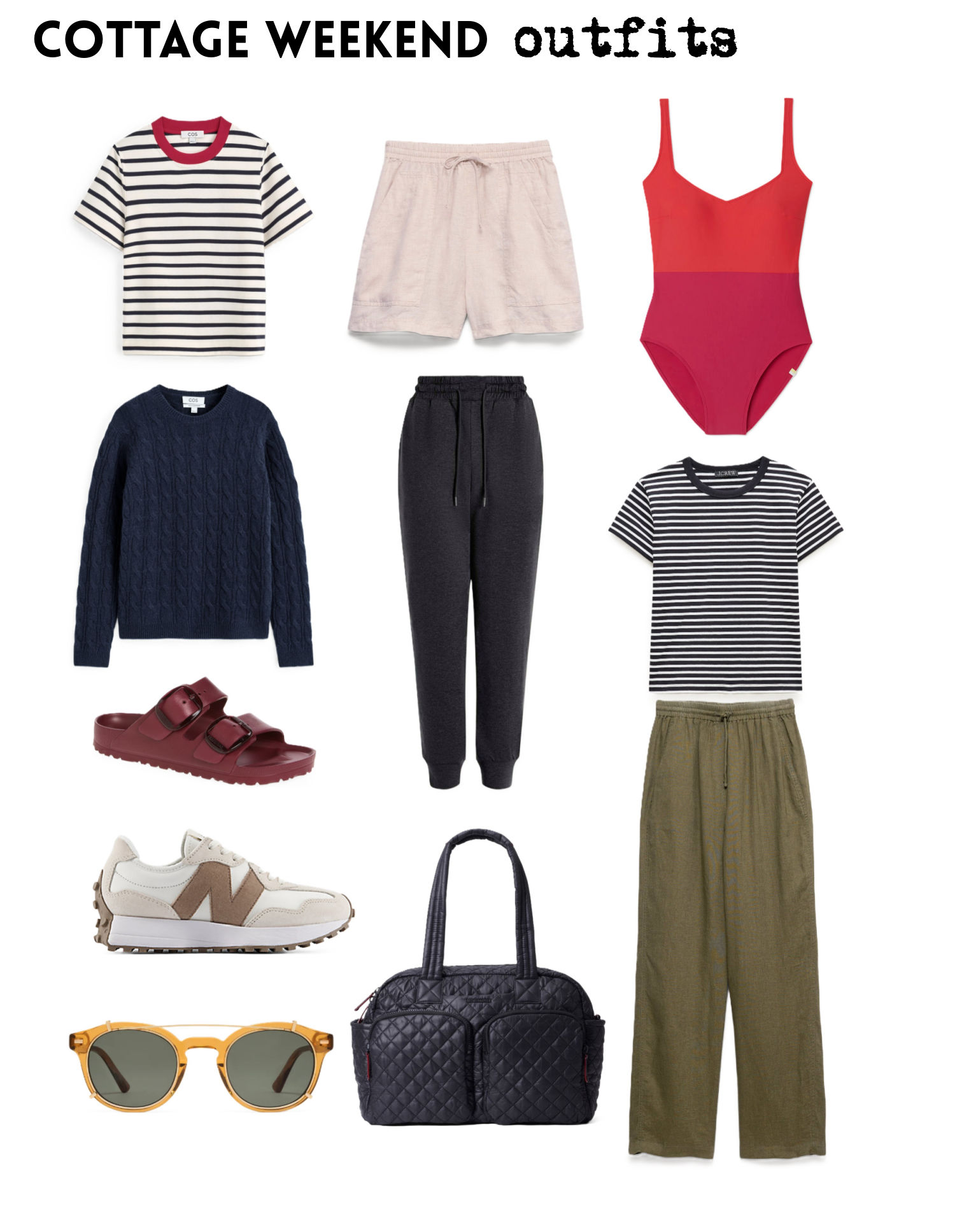 cottage weekend outfits, what to pack for a weekend at the cottage // packing for the cabin