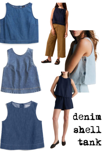 denim shell tank
