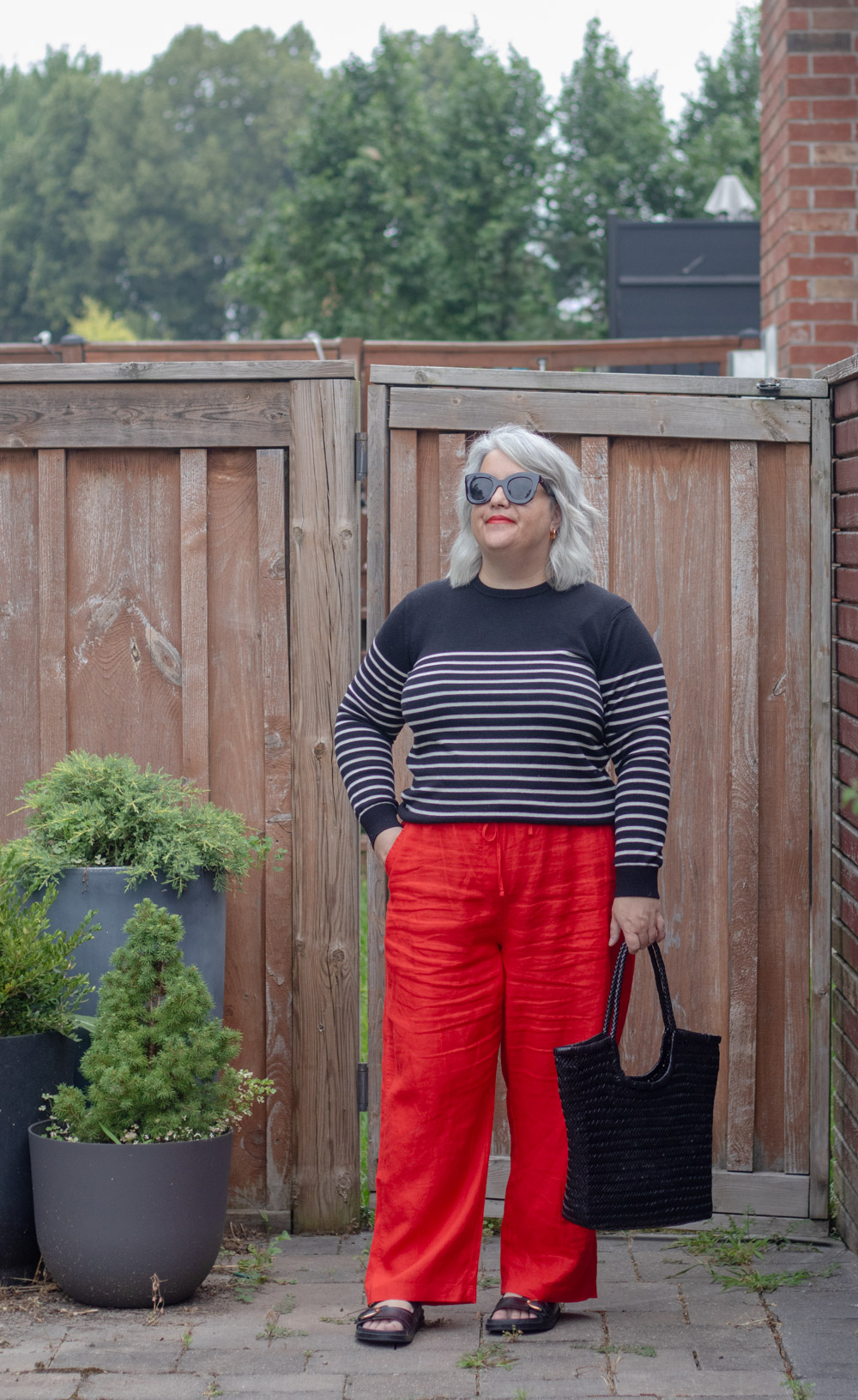 unbound merino stripe crewneck sweater