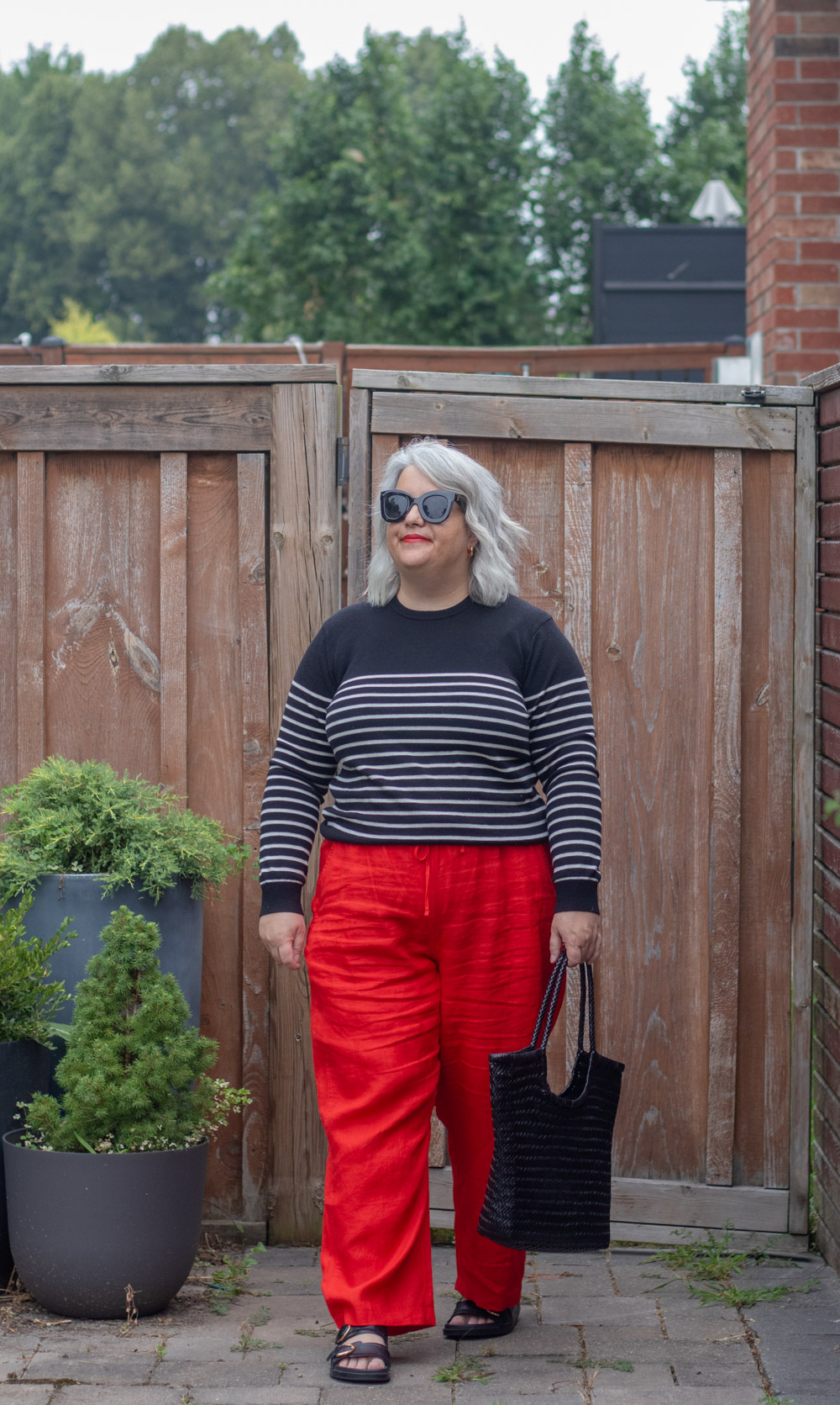 unbound merino stripe crewneck sweater