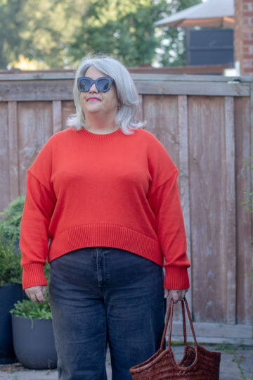 quince 100% organic cotton boyfriend crew sweater review