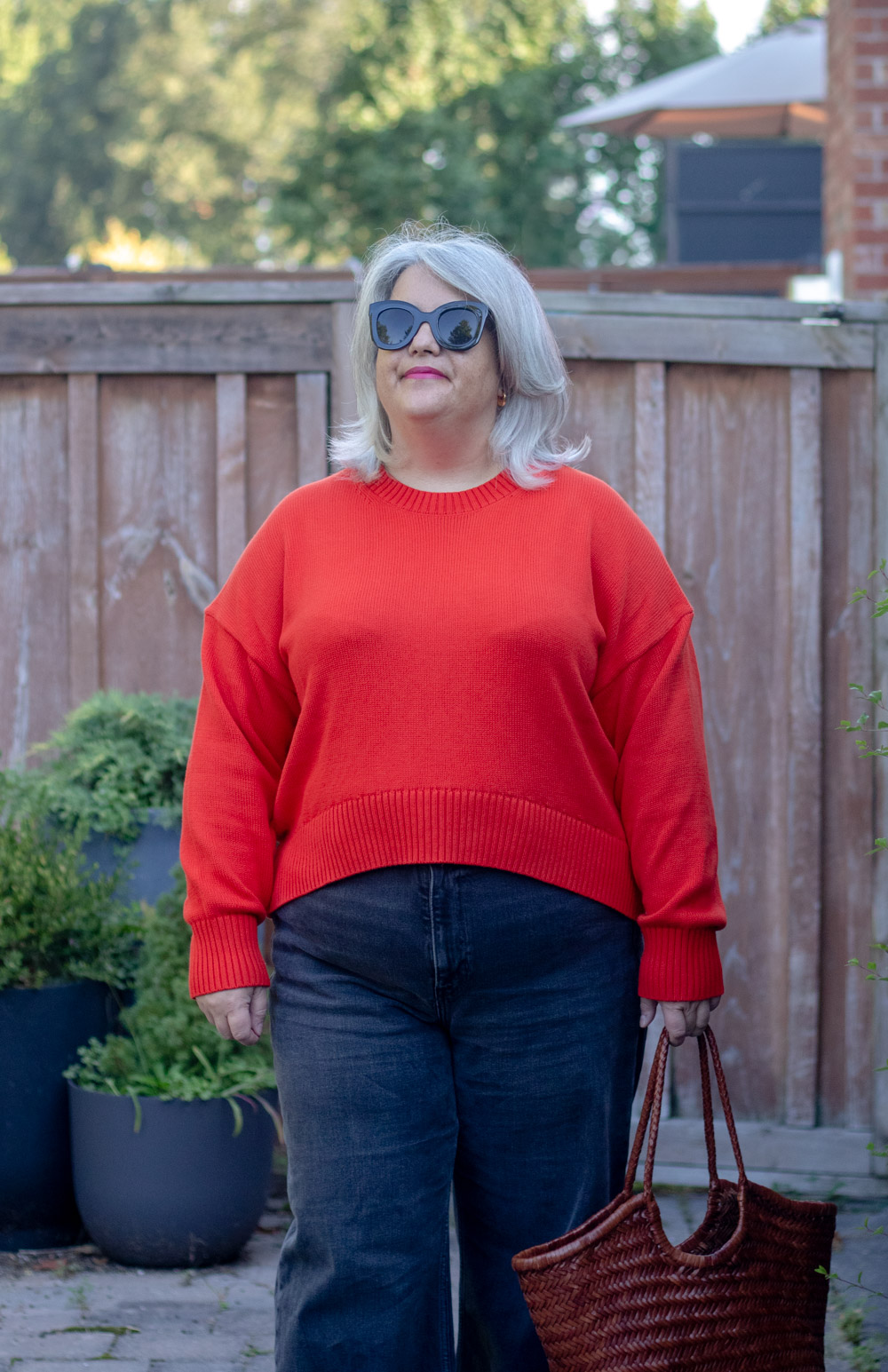 quince 100% organic cotton boyfriend crew sweater review
