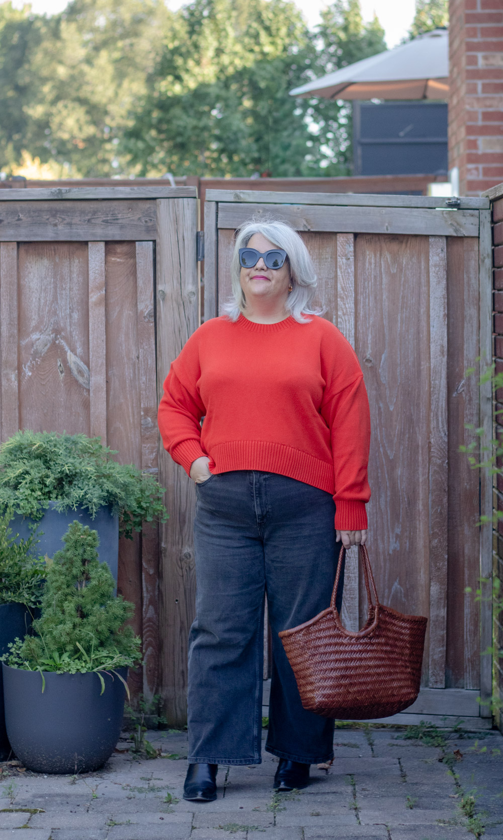 quince 100% organic cotton boyfriend crew sweater review