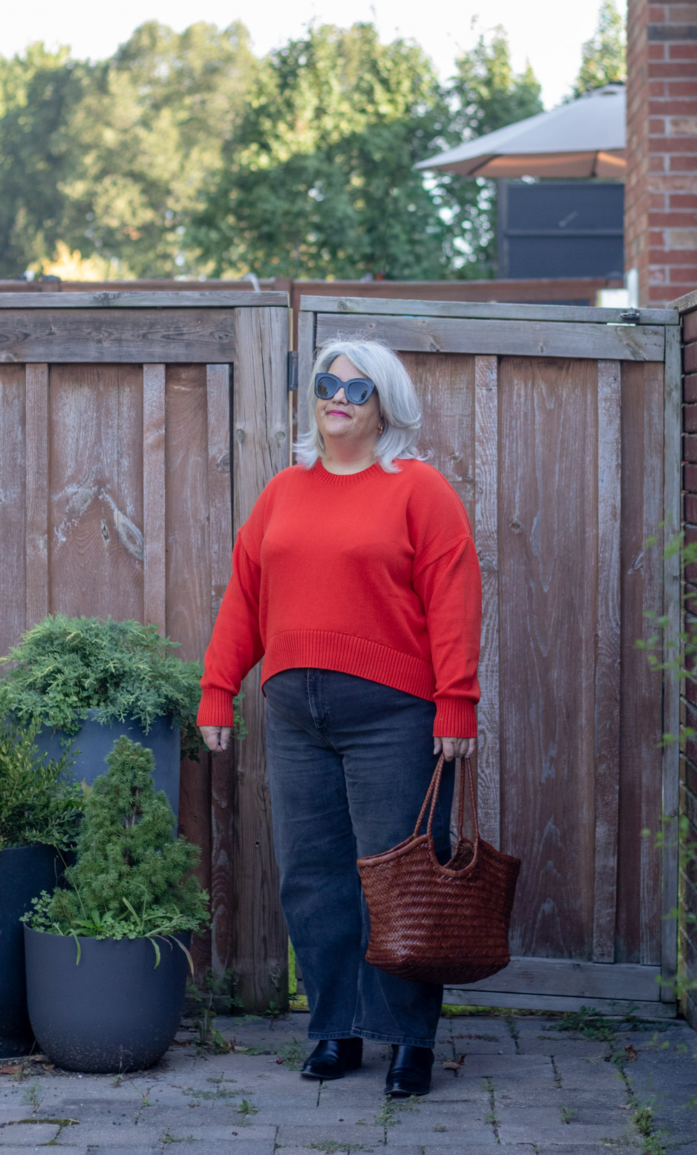 quince 100% organic cotton boyfriend crew sweater review
